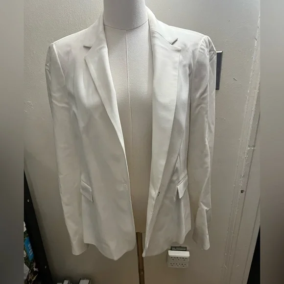 Zara Elegant White Women's Blazer Size L - Picture 2 of 6